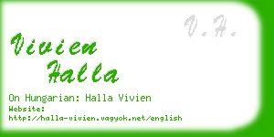 vivien halla business card